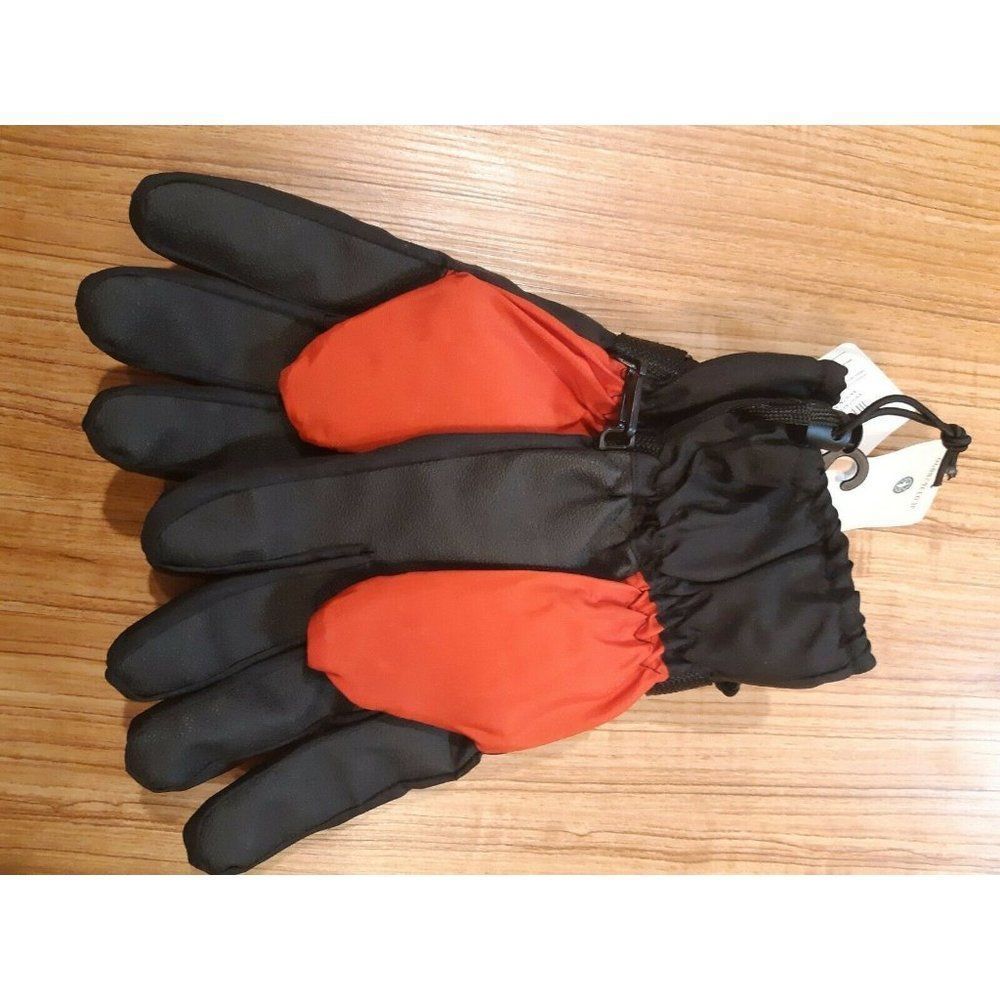 Chicago Bulls Basketball Winter Gloves One Size Fits Most Black and Red Adult - Picture 2 of 2